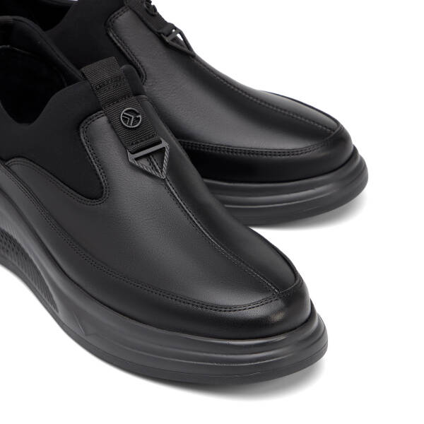 Siyah Hakiki Deri Erkek Casual Ayakkabı - E26I1AY57730-A23 - 3