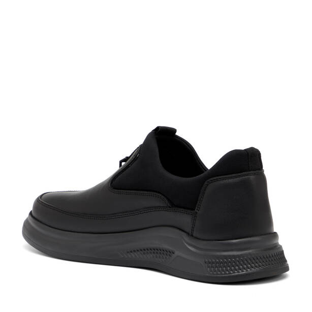 Siyah Hakiki Deri Erkek Casual Ayakkabı - E26I1AY57730-A23 - 4