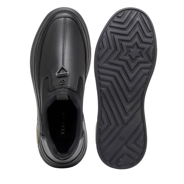 Siyah Hakiki Deri Erkek Casual Ayakkabı - E26I1AY57730-A23 - 6