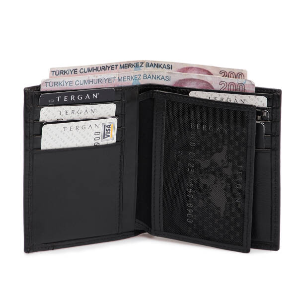 Siyah Hakiki Deri Erkek Cüzdan - S1CE00001674-B06 - Tergan