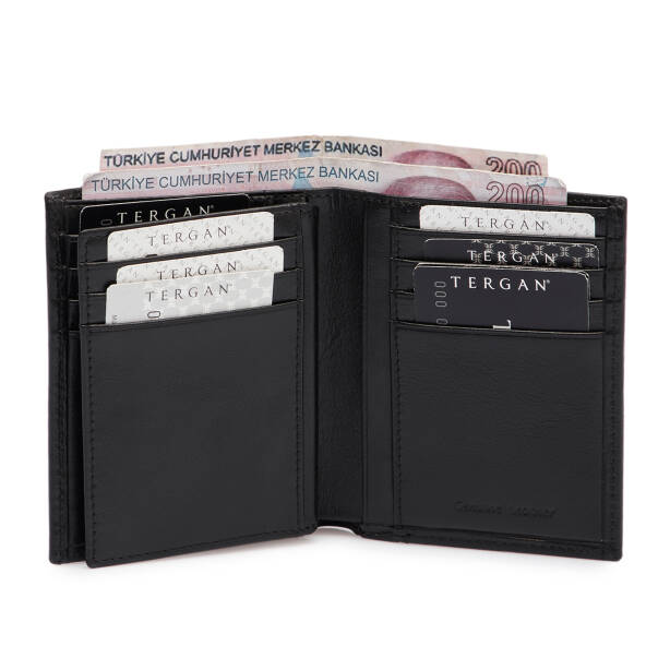 Siyah Hakiki Deri Erkek Cüzdan - S1CE00001674-B06 - Tergan