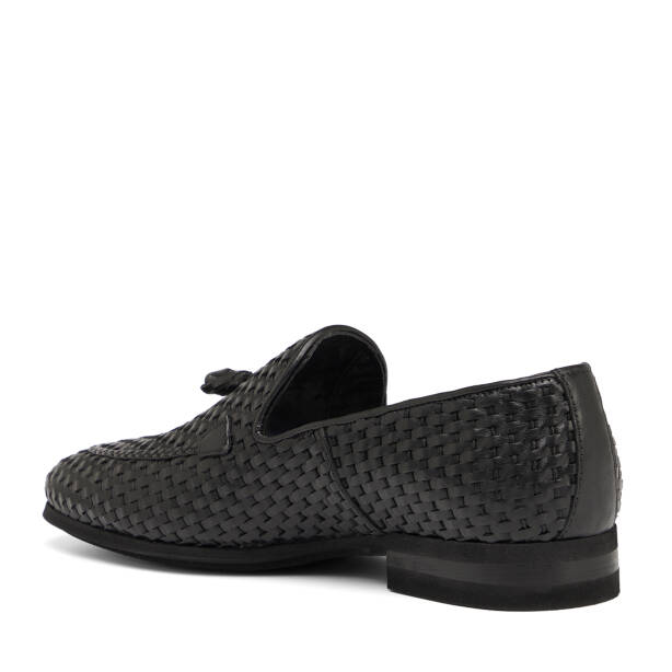 Siyah Hakiki Deri Erkek Klasik Ayakkabı - E25I1AY57205-A43 - 4