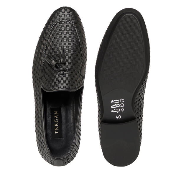 Siyah Hakiki Deri Erkek Klasik Ayakkabı - E25I1AY57205-A43 - 6