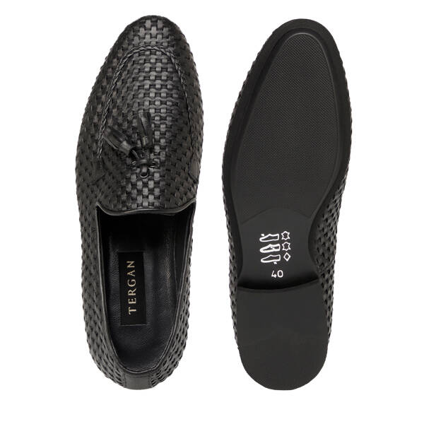 Siyah Hakiki Deri Erkek Klasik Ayakkabı - E25I1AY57205-A43 - 6