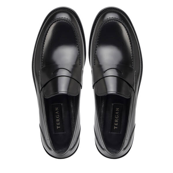 Siyah Hakiki Deri Erkek Klasik Ayakkabı - E26I1AY57676-A35 - 5