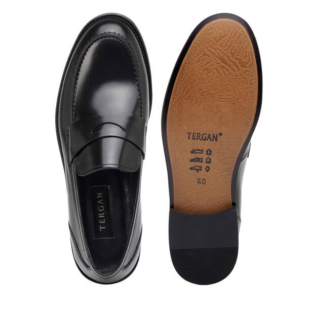 Siyah Hakiki Deri Erkek Klasik Ayakkabı - E26I1AY57676-A35 - 6