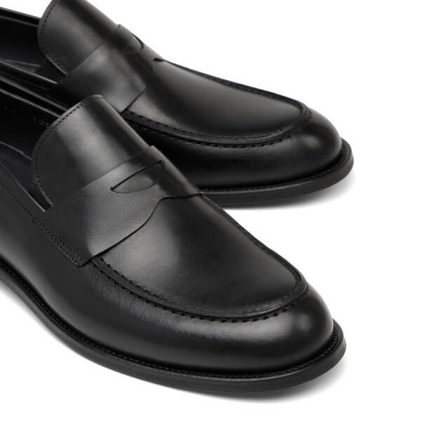 Siyah Hakiki Deri Erkek Klasik Ayakkabı - E26I1AY57676-A43 - 3