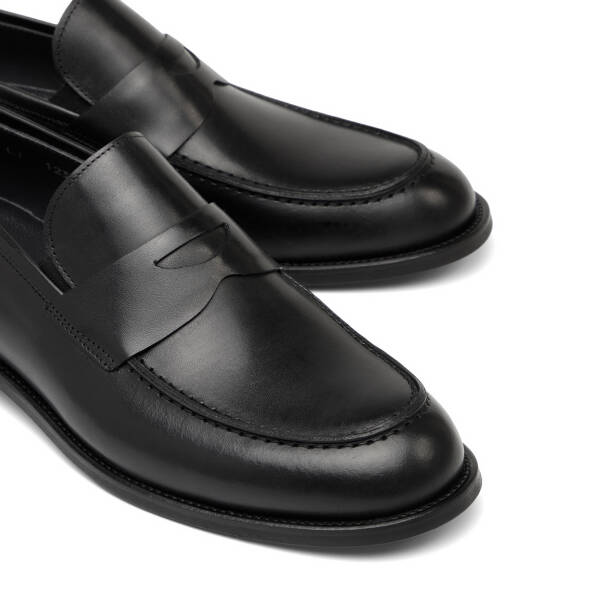 Siyah Hakiki Deri Erkek Klasik Ayakkabı - E26I1AY57676-A43 - 3