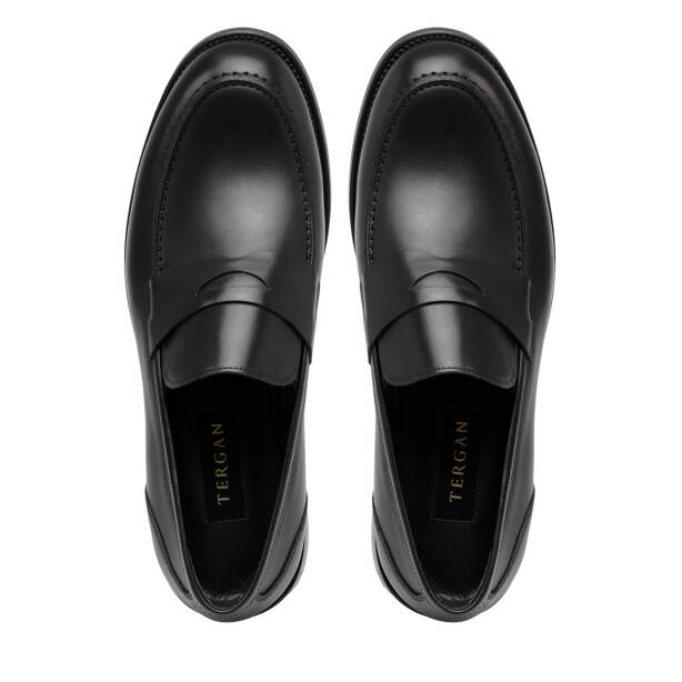 Siyah Hakiki Deri Erkek Klasik Ayakkabı - E26I1AY57676-A43 - 5