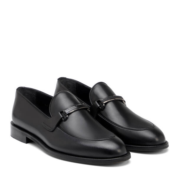 Siyah Hakiki Deri Erkek Klasik Ayakkabı - E26I1AY57681-A43 - 2