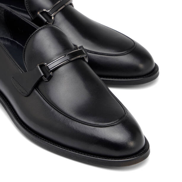 Siyah Hakiki Deri Erkek Klasik Ayakkabı - E26I1AY57681-A43 - 3