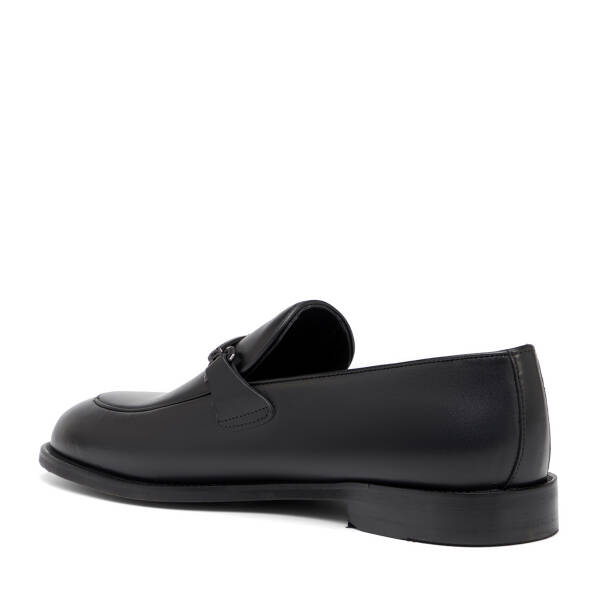 Siyah Hakiki Deri Erkek Klasik Ayakkabı - E26I1AY57681-A43 - 4