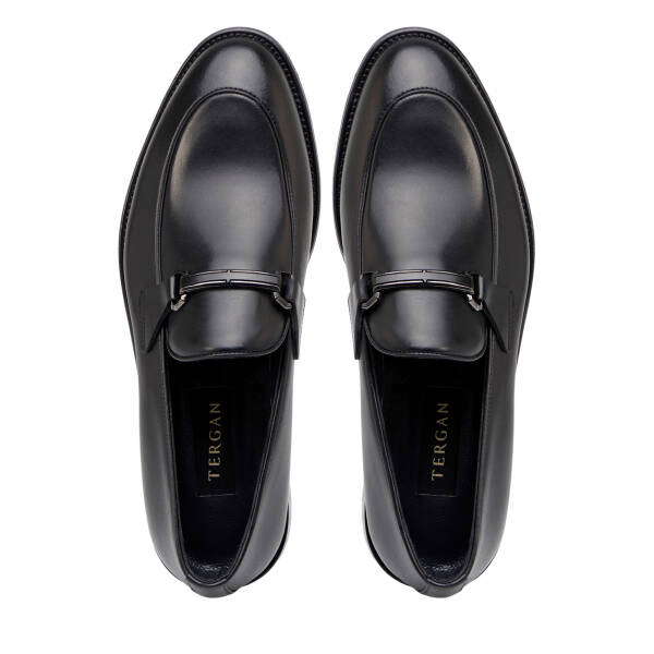 Siyah Hakiki Deri Erkek Klasik Ayakkabı - E26I1AY57681-A43 - 5