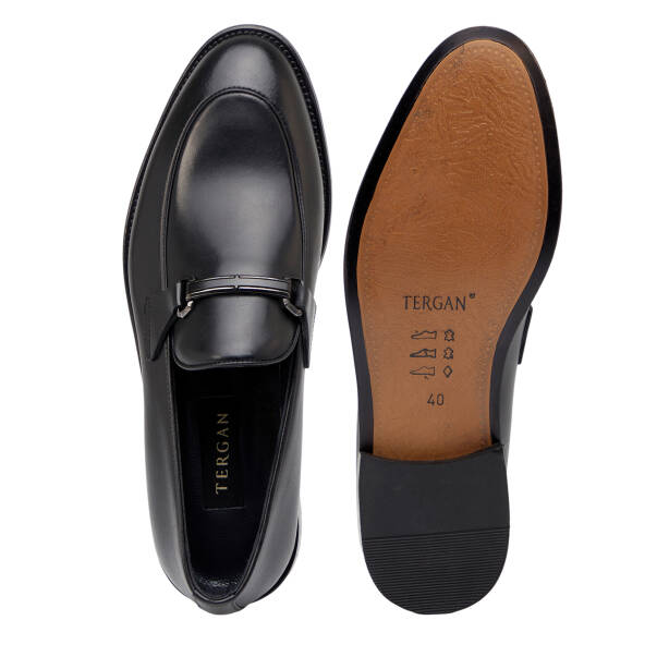 Siyah Hakiki Deri Erkek Klasik Ayakkabı - E26I1AY57681-A43 - 6