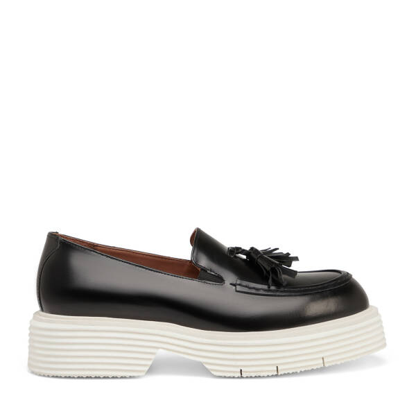 Siyah Hakiki Deri Erkek Loafer - E25I1AY57173-F44 - 1