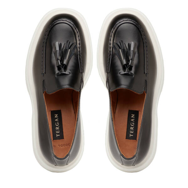 Siyah Hakiki Deri Erkek Loafer - E25I1AY57173-F44 - 5