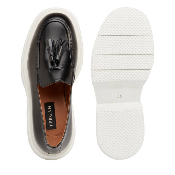 Siyah Hakiki Deri Erkek Loafer - E25I1AY57173-F44 - 6