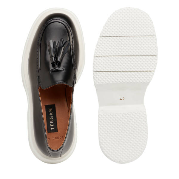 Siyah Hakiki Deri Erkek Loafer - E25I1AY57173-F44 - 6