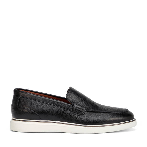 Siyah Hakiki Deri Erkek Loafer - E26I1AY57588-A23 - 1