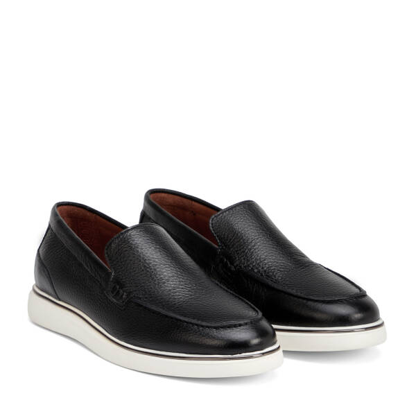 Siyah Hakiki Deri Erkek Loafer - E26I1AY57588-A23 - 2