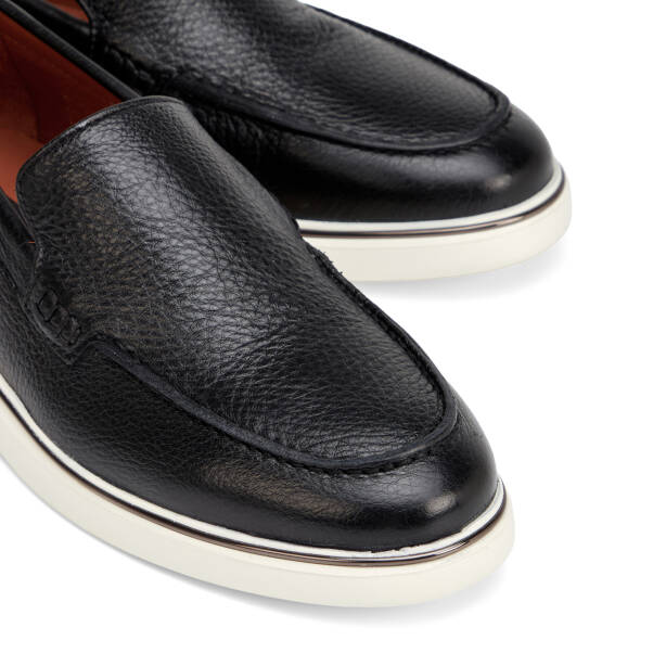 Siyah Hakiki Deri Erkek Loafer - E26I1AY57588-A23 - 3