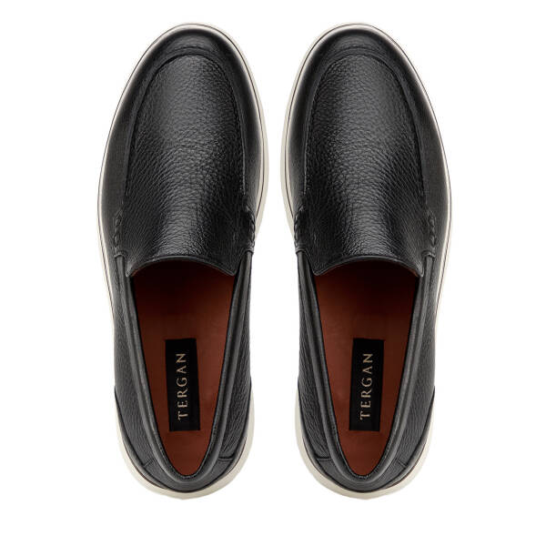 Siyah Hakiki Deri Erkek Loafer - E26I1AY57588-A23 - 5