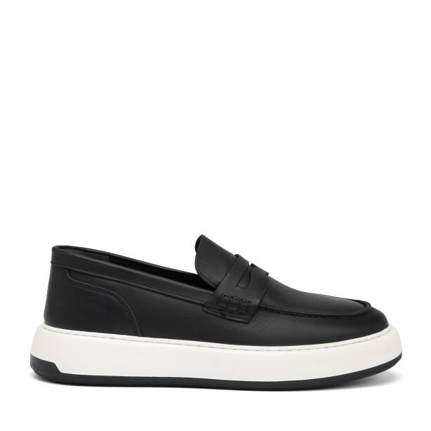 Siyah Hakiki Deri Erkek Loafer - E26I1AY57628-A23 