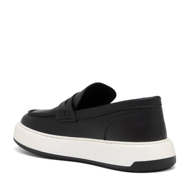 Siyah Hakiki Deri Erkek Loafer - E26I1AY57628-A23 - 4