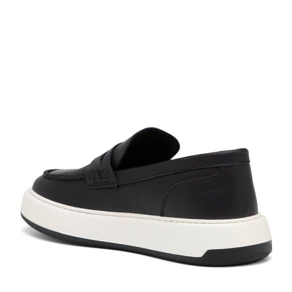 Siyah Hakiki Deri Erkek Loafer - E26I1AY57628-A23 - 4