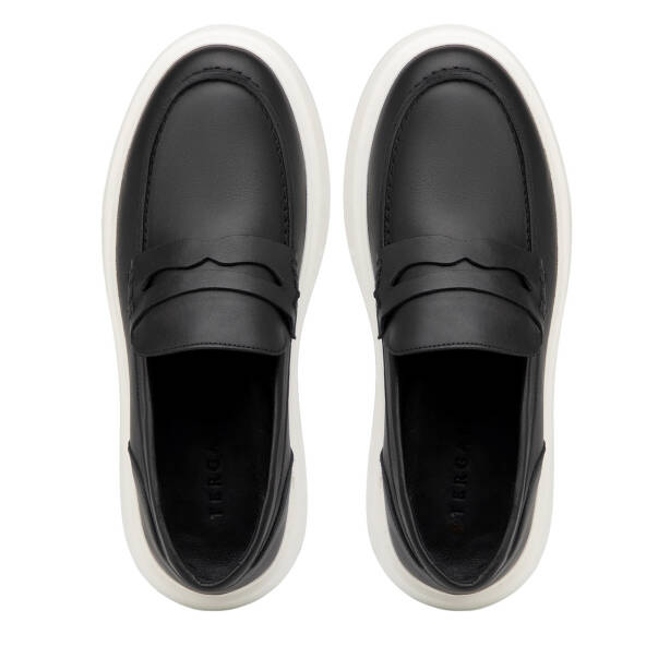 Siyah Hakiki Deri Erkek Loafer - E26I1AY57628-A23 - 5