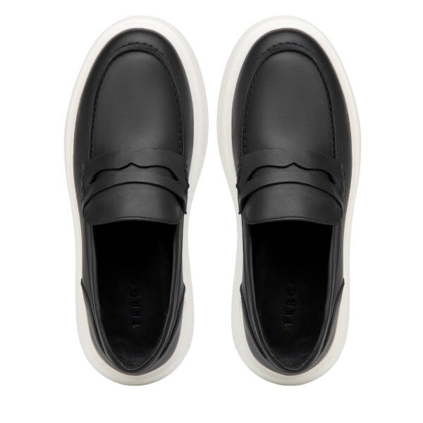 Siyah Hakiki Deri Erkek Loafer - E26I1AY57628-A23 - 5