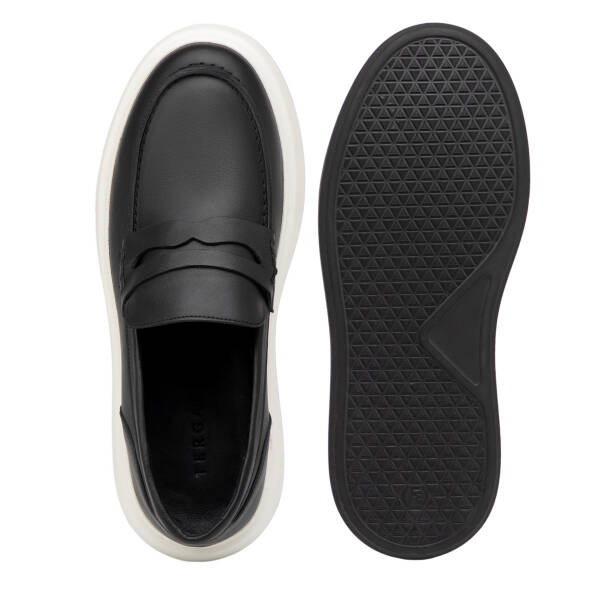 Siyah Hakiki Deri Erkek Loafer - E26I1AY57628-A23 - 6