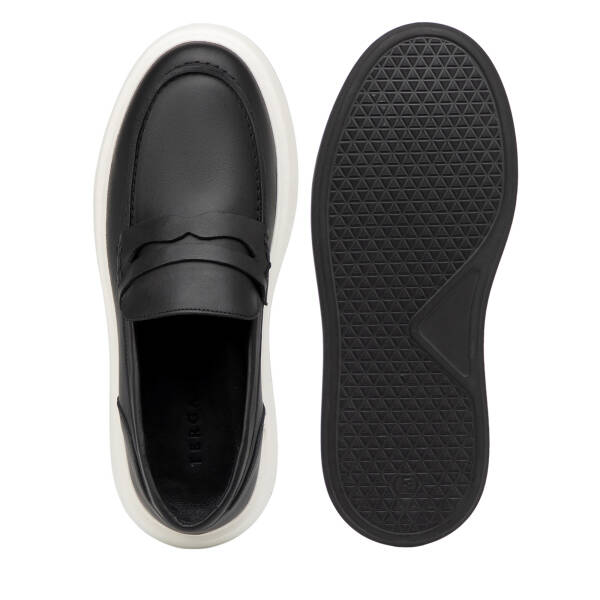 Siyah Hakiki Deri Erkek Loafer - E26I1AY57628-A23 - 6