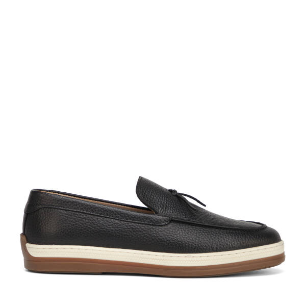 Siyah Hakiki Deri Erkek Loafer - E26I1AY57698-A41 - 1