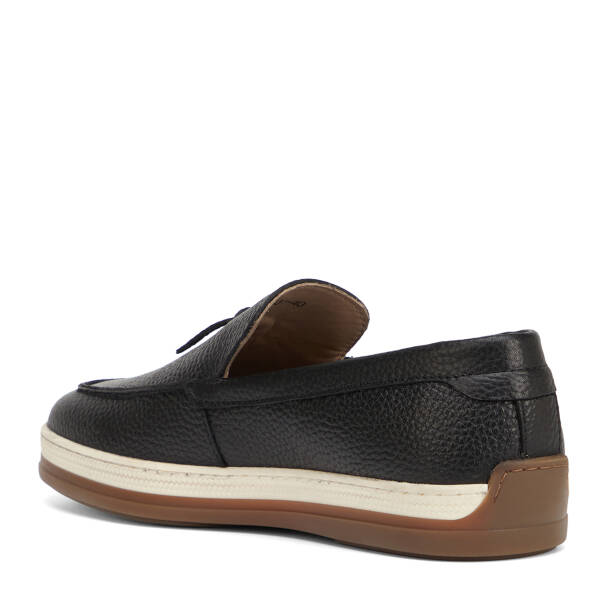 Siyah Hakiki Deri Erkek Loafer - E26I1AY57698-A41 - 4