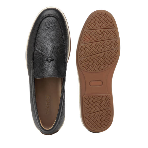 Siyah Hakiki Deri Erkek Loafer - E26I1AY57698-A41 - 6