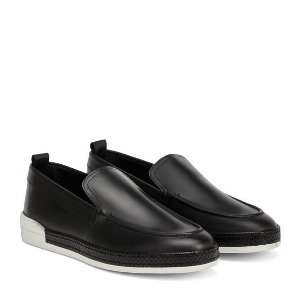 Siyah Hakiki Deri Erkek Loafer - E26I1AY57705-A23 - 2