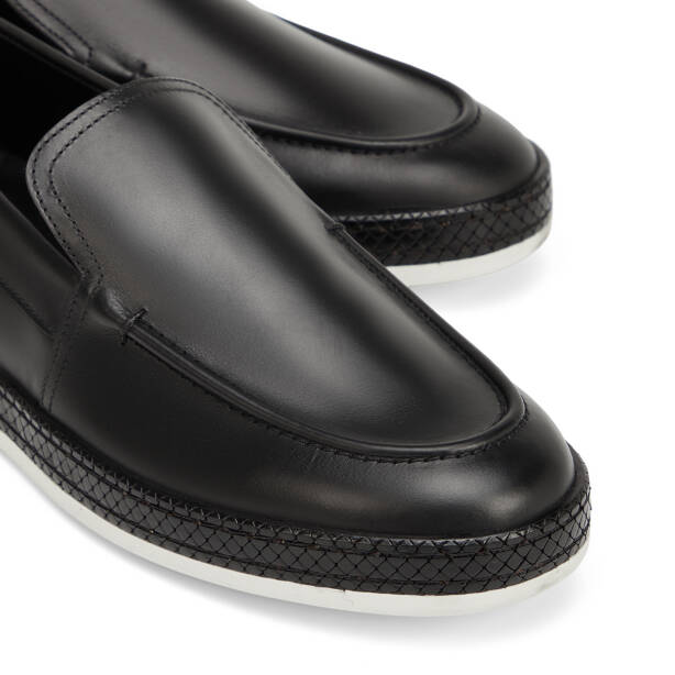 Siyah Hakiki Deri Erkek Loafer - E26I1AY57705-A23 - 3