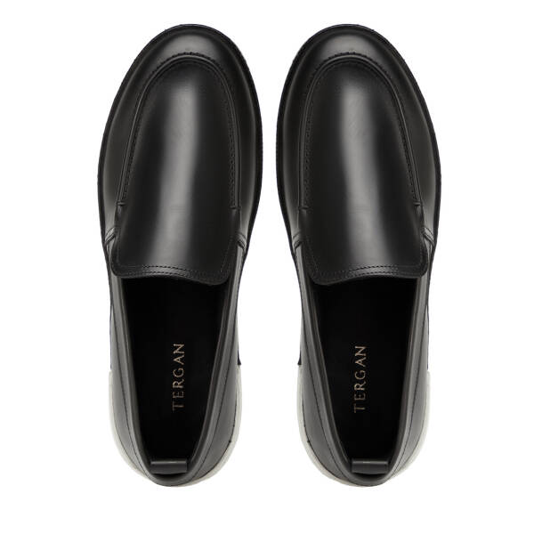 Siyah Hakiki Deri Erkek Loafer - E26I1AY57705-A23 - 5