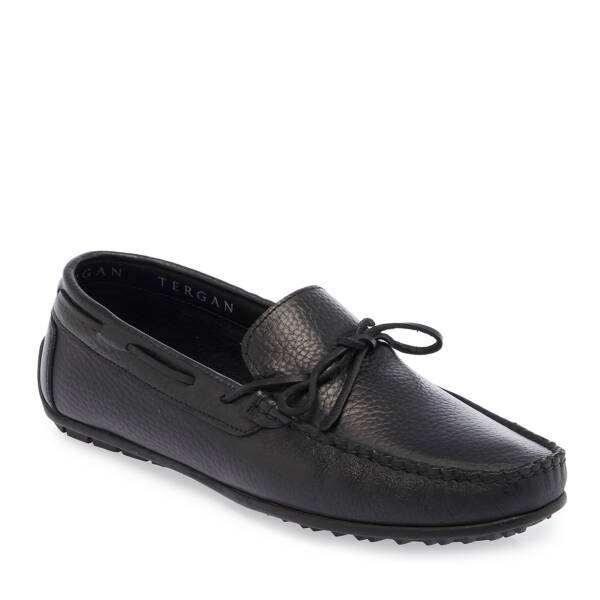 Siyah Hakiki Deri Erkek Loafer - E26I1AY57711-A41 - 1