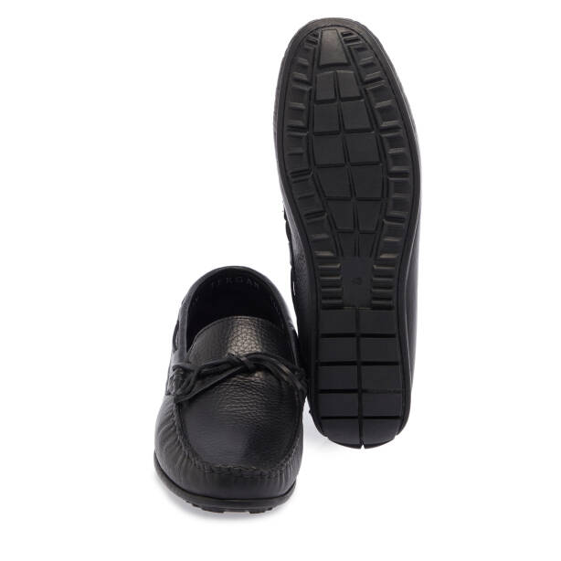 Siyah Hakiki Deri Erkek Loafer - E26I1AY57711-A41 - 4