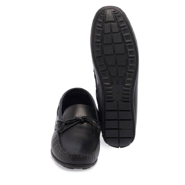 Siyah Hakiki Deri Erkek Loafer - E26I1AY57711-A41 - 4