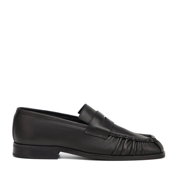 Siyah Hakiki Deri Erkek Loafer - E26I1AY57713-A23 