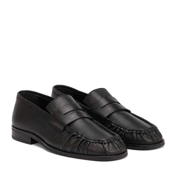 Siyah Hakiki Deri Erkek Loafer - E26I1AY57713-A23 - 2