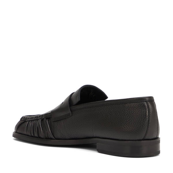 Siyah Hakiki Deri Erkek Loafer - E26I1AY57713-A23 - 4