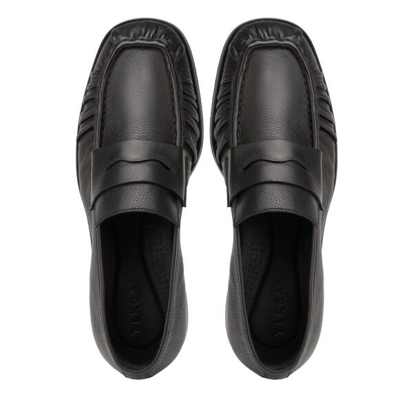 Siyah Hakiki Deri Erkek Loafer - E26I1AY57713-A23 - 5