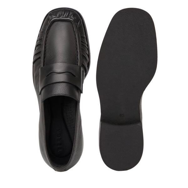 Siyah Hakiki Deri Erkek Loafer - E26I1AY57713-A23 - 6