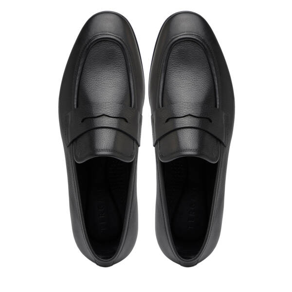 Siyah Hakiki Deri Erkek Loafer - E26I1AY57718-A23 - 5