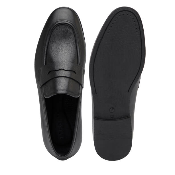Siyah Hakiki Deri Erkek Loafer - E26I1AY57718-A23 - 6
