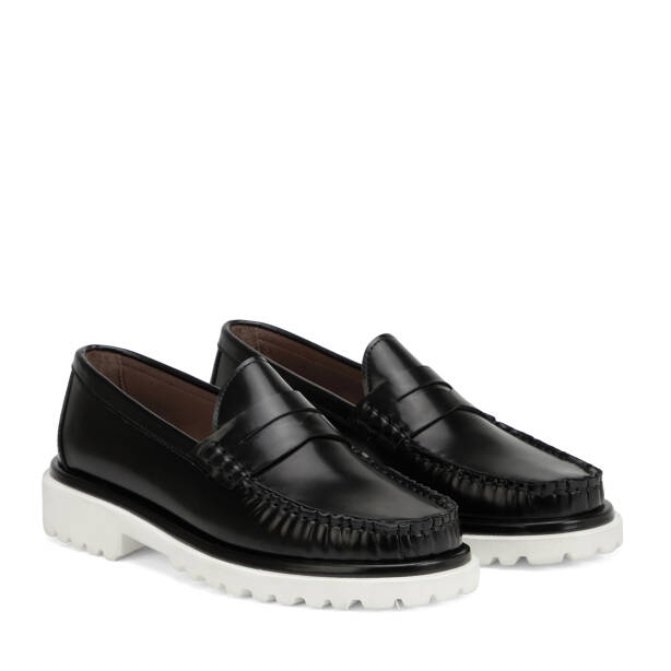 Siyah Hakiki Deri Erkek Loafer - E26I1AY57724-F44 - 2